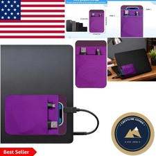 Compact 2-Pocket Hard Drive Sleeve with Adhesive Back for Laptops Accessories