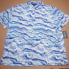 Birdie Bound Golf Polo Shirt Men's 3XL Color Wave UPF/ Performance Wicking NWT