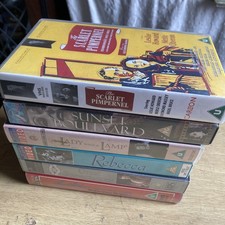 6 x Classic Black & White Film VHS Tapes