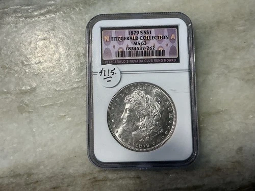 1879-S Silver Morgan Dollar MS63 Fitzgerald Collection