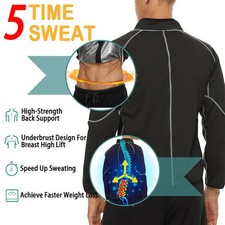 MEN Heavy Sauna Sweat Suit Exercise Gym Men Shaper Suit Fitness Weight Loss