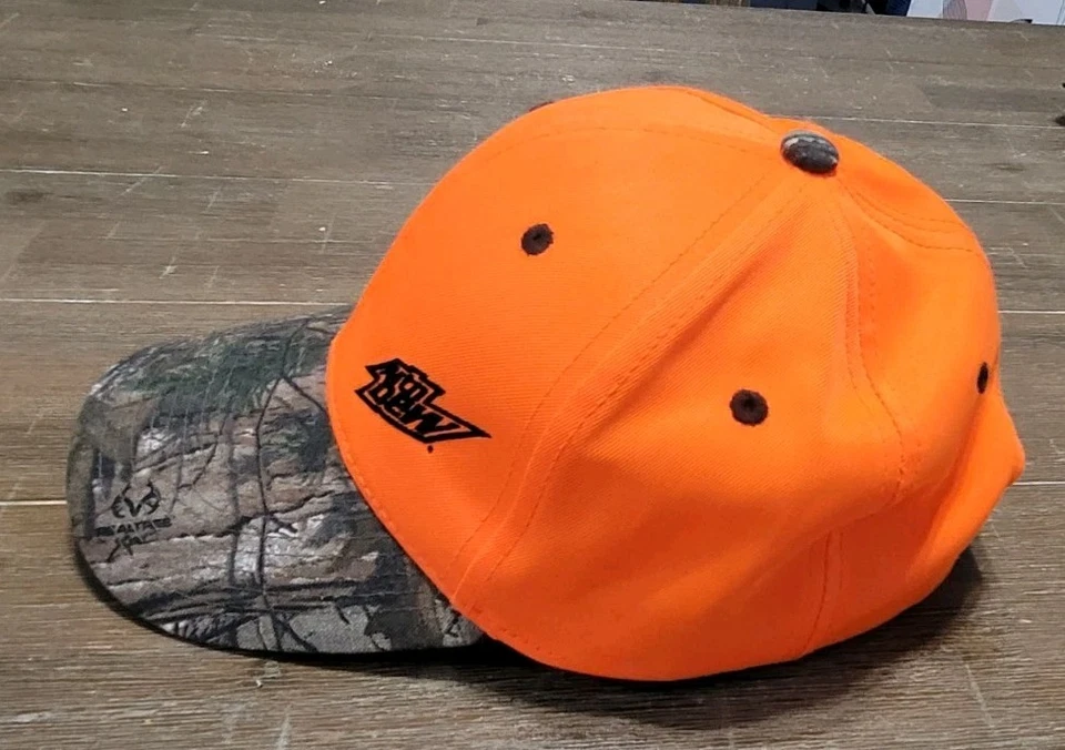 Mountain Dew迷彩帽霓虹橙色狩猎帽可调节迷彩 — 第 3/4 张图片