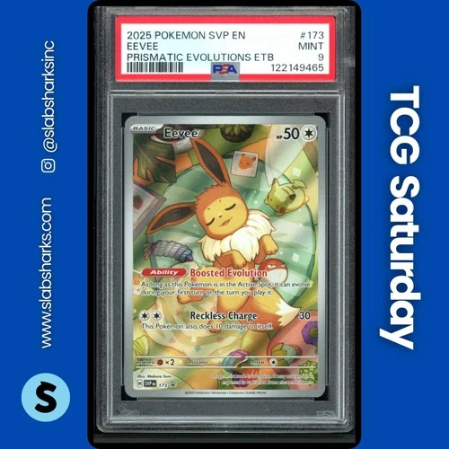 2025 POKEMON SV BLACK STAR PROMOS - SVP EN #173 EEVEE PRISMATIC ETB PSA 9