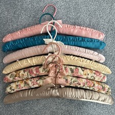 Satin Padded Coat Hangers Bow Ties Multiple Colors Lot of 7