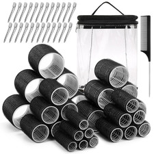 56 Pcs Hair Rollers Set for Blowout Look Long Hair, 30Pcs Rollers Hair Curlers i