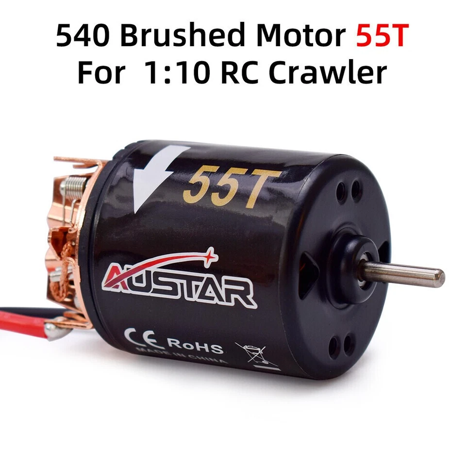 AUSTAR 540 Bürstenmotor 21T 27T 35T 45T 55T für 1/10 RC Traxxas SCX10 Auto Car - Bild 3 von 4