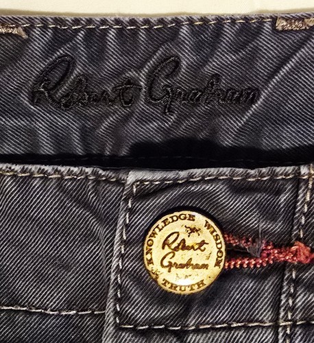 Robert Graham Mens Blue Classic Yates Chino Casual Pants 34x33 Work Business EUC - Picture 5 of 14