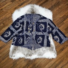 Vintage Boho Celestial Sun Moon Pullover Viscose OS