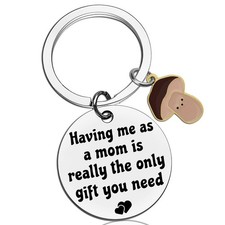 To My Son Daughter Keychain from Mom Safe Driving Funny Thanksgiving Gift