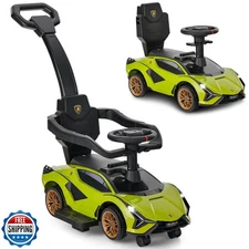 INFANS 3 in 1 Ride on Push Car, Licensed Lamborghini Baby Strolle