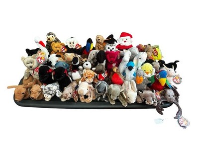 Ty Beanie Babies Lot 70 Retired Mid-Late 1990s - PVC Pellets - Plus 40 Teenies 