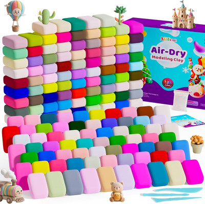 Air Dry Clay Kit,56 Colors Modeling Magic Clay for Kids,Diy Classroom Bulk Start