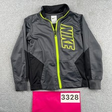 Nike Youth Track Jacket Size 6m 5-6 yrs GRay Full ZIp Pockets