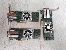 Lot of 3 Dell QLogic H8T43 QLE2662 Dual Port 16Gbps PCIe SFP Network Card