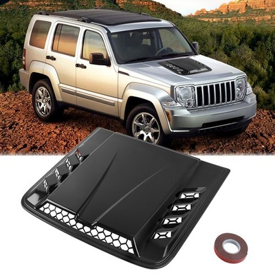 For Jeep Liberty Car Air Flow Intake Hood Bonnet Scoop Vent Covers Glossy Black