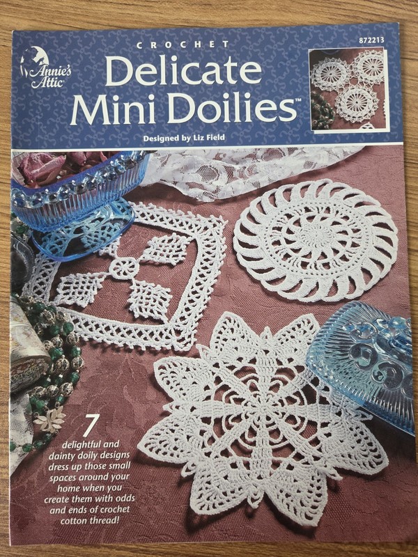 Annie's Attic Crochet Mini Doilies Pattern Book - 7 Patterns - 11 Pages