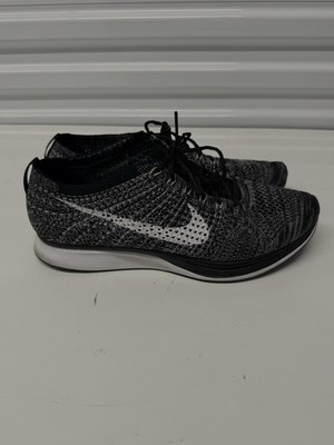 Nike Flyknit Racer 'Oreo' Mens Size 12 US Black Gray Running Shoes Sneakers