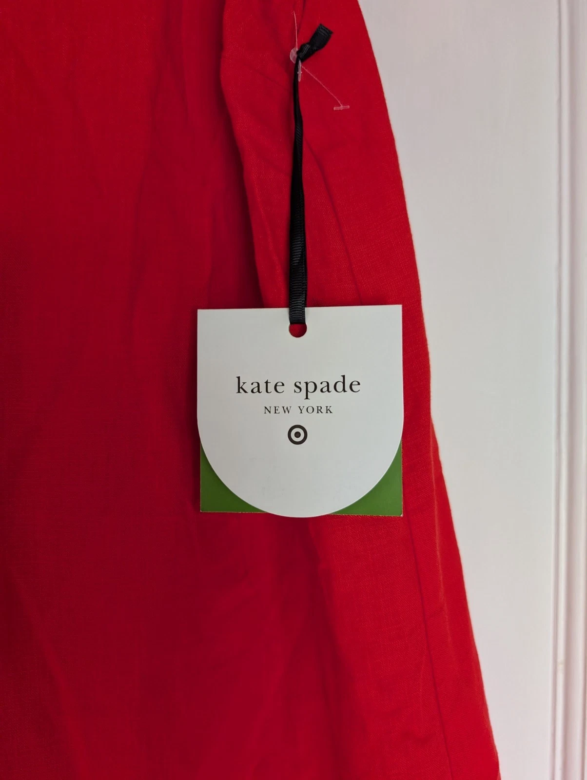 Mini Abito Kate Spade X Target Rosso Senza Maniche Orlo Smerlato Taglia S Nuovo con etichette