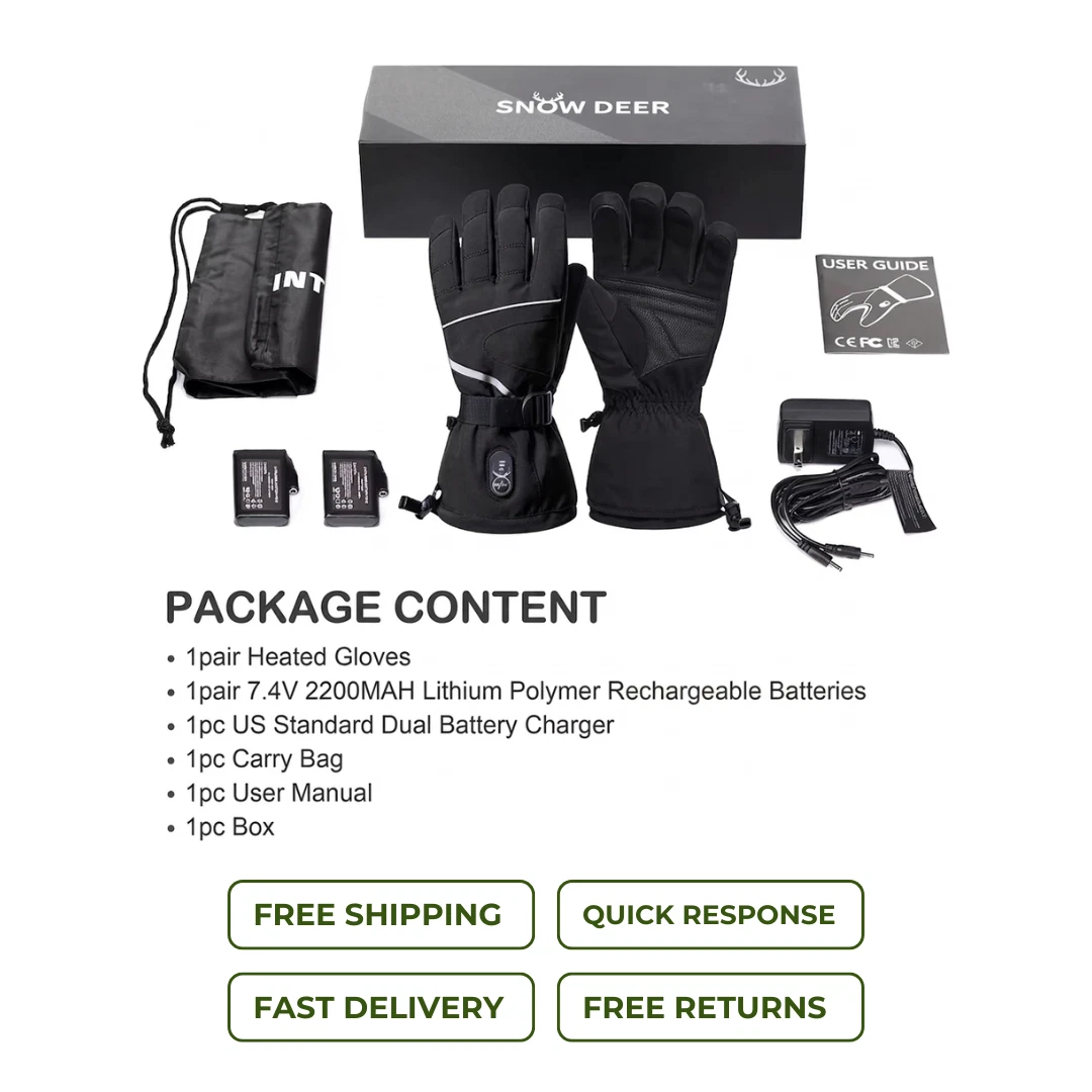 Heated Winter Gloves Rechargeable Waterproof Thermal Warm Riding Snow Gloves
Opens in a new window o