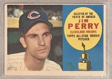1960 Topps - Topps All-Star Rookie Jim Perry #324