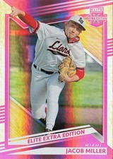 2022 Panini Elite Extra Edition #46 Jacob Miller Pink Miami Marlins