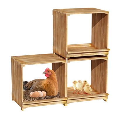 Legenest Nistkasten für Hühner Nestbox Brutkasten Hühnernest Holz 30x36x105 cm