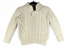 BABY GAP Cable Knit Sweater Size 4 years Beige Pullover Christmas Photos Preppy