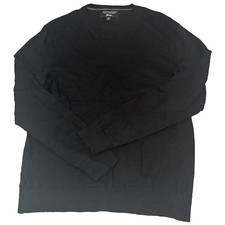 Banana Republic Baruffa Mill Extra Fine Merino Wool Men  s Black Sweater Size M