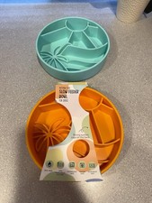 2 Slow Feeder Dog Bowls for Large Or Medium Dog Bowl Non-Slip Silicone