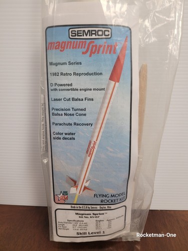 Semroc Magnum Sprint Model Rocket – High-Performance Kit, Brand New in Box
