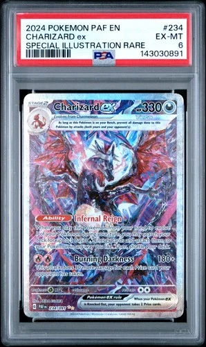 2024 POKEMON PAF EN-PALDEAN FATES SPECIAL ILLUSTRATION RARE CHARIZARD EX PSA 6