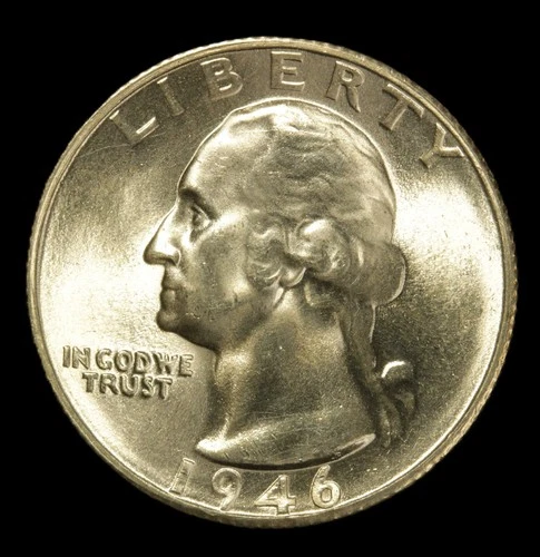 1946-S 25C Washington Quarter- Choice Gem BU- SMH 1970