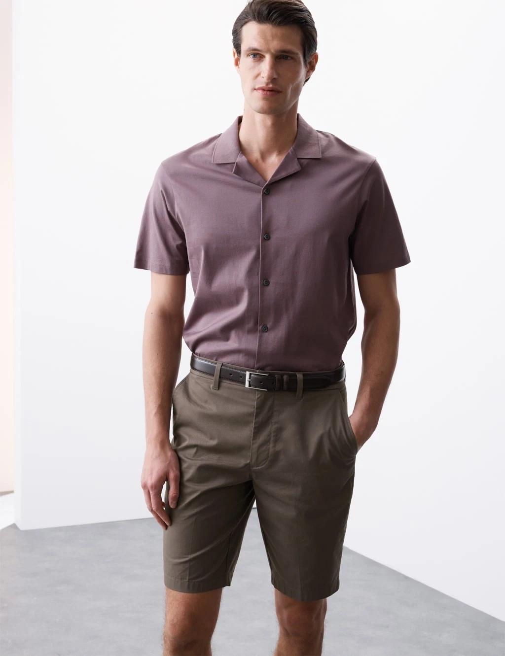 M&S - Autograph Mens Cotton Chino Shorts in Dark Mole
Opens in a new window or tab
