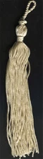 6" IVORY CHAINETTE TASSELS LOT OF 12 