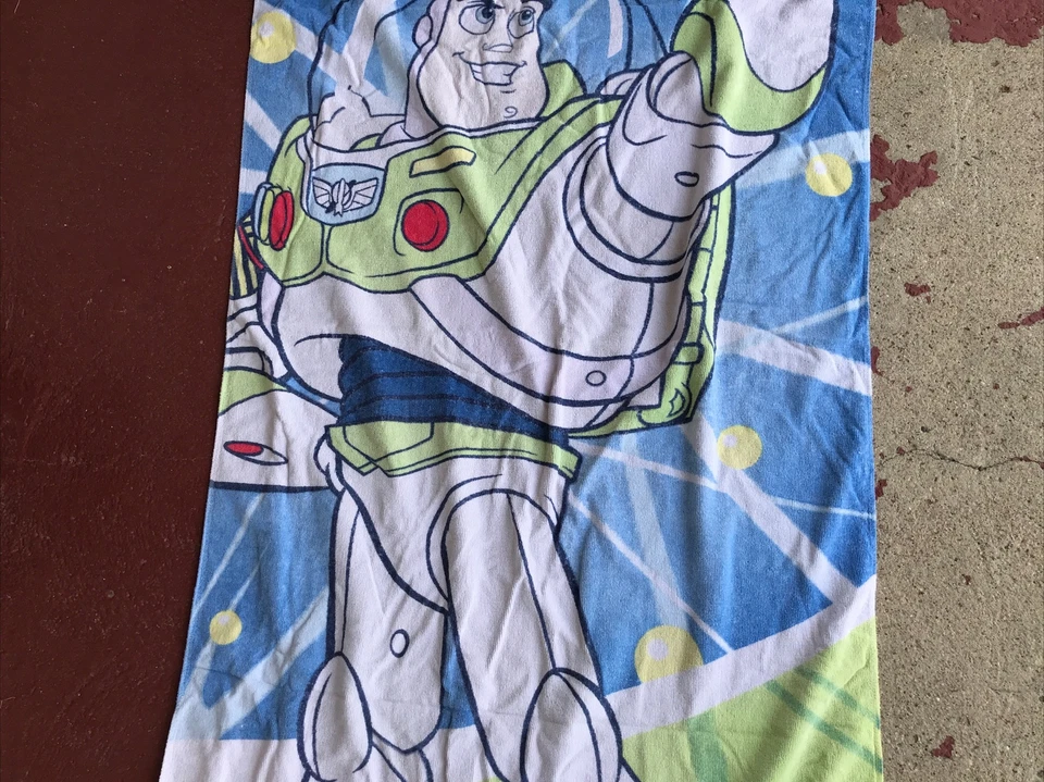 Vintage 90s Toy Story Buzz Towel Beach Movie Promo Cartoon Pixar Disney Store - Image 4 of 4