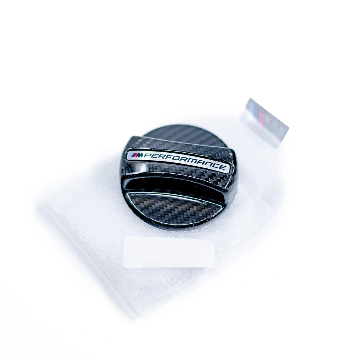 GENUINE BMW M PERFORMANCE CARBON FIBER FUEL FILLER CAP COVER TRIM