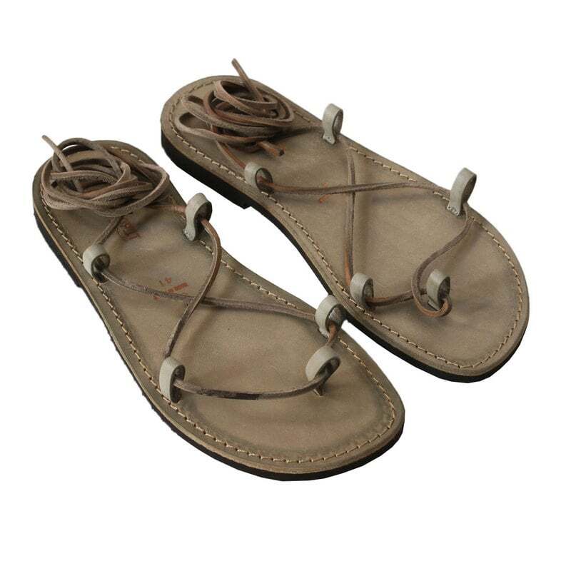 Sandalias Salentini Artesanal de Hombre 100% Salento En Cuero y Piel Atado
