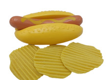 Play Food Tyco Sparkle Party Vintage Hotdog With Mustard  Chips