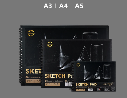 Almohadilla de dibujo 160 gsm A3/A4/A5 cartucho de libro papel madera carbón juego de regalo - Imagen 8 de 10