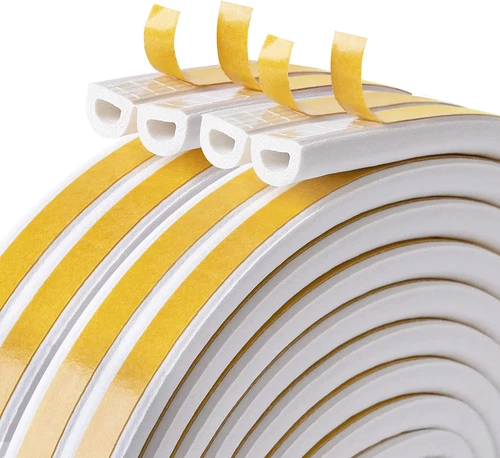 2×16.4FT Weather Stripping Seal Strip for Doors & Windows – Self-Adhesive 32.8FT