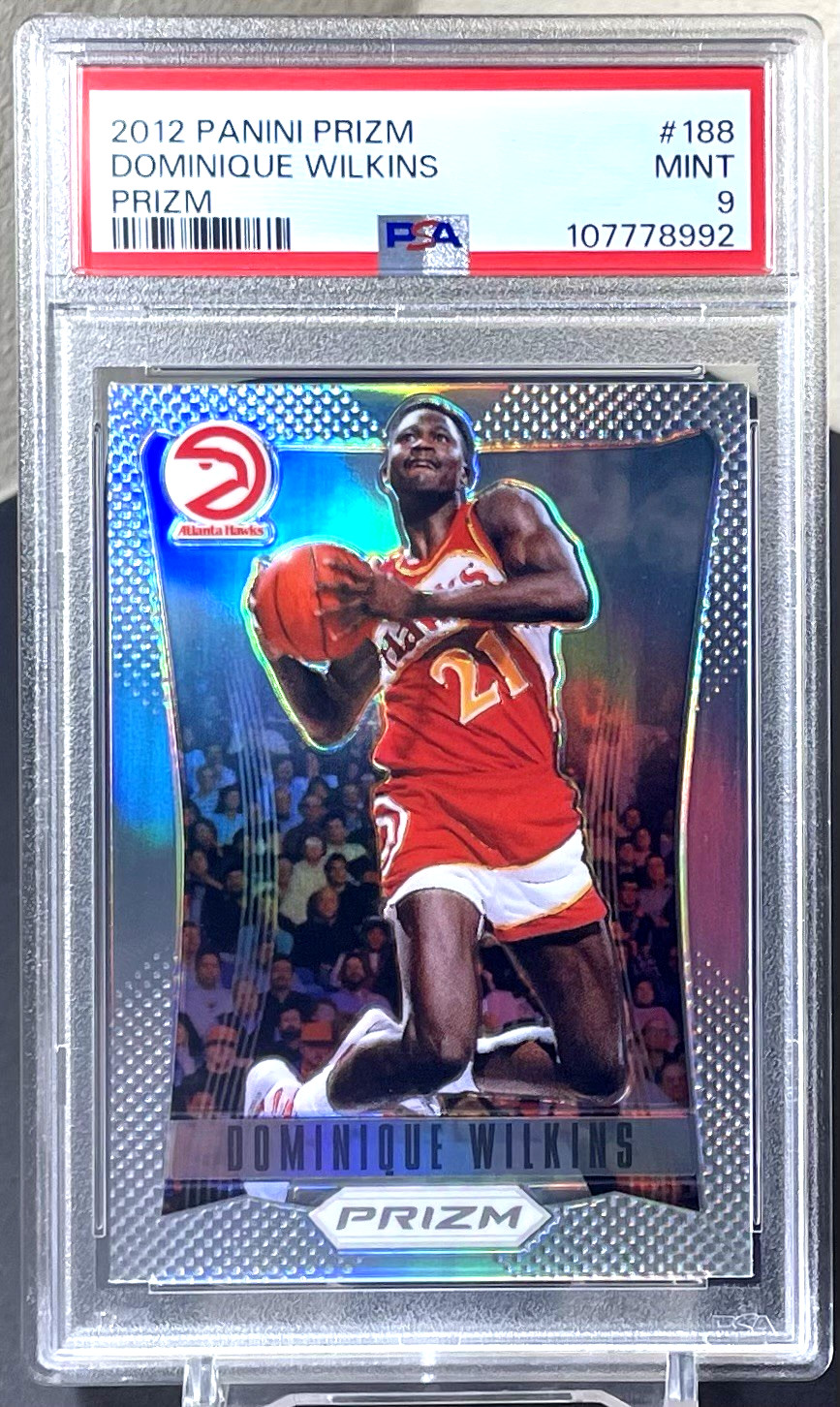Dominique Wilkins 2012-13 Panini Prizm #188 Silver Prizm PSA 9 Hawks SP Parallel