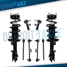 Front Struts w/ Coil Spring Sway Bars Tie Rods for 2011 2012 2013 Ford Fiesta