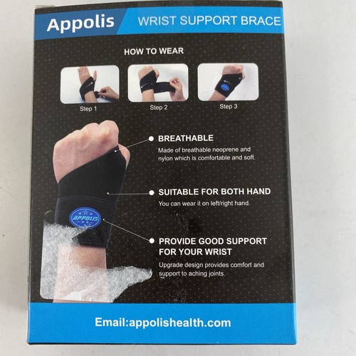 Wrist Support Brace Wrap Left or Right Breathable Adjustable NEW - Picture 2 of 4