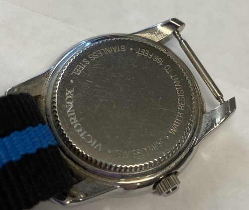 Orologio Donna Victorinox Data Nero & Blu Cinturino Nylon Nuova Batteria - Foto 8 di 9