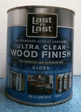 Last n Last Waterborne Acrylic Urethane Ultra Clear Wood Finish 1 qt. (13004) FS