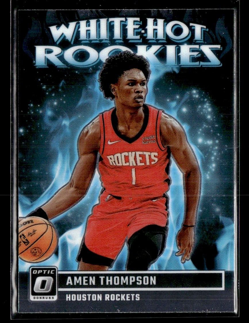 2023 Panini Donruss Optic Amen Thompson #9 White Hot Rookies Rookie Card RC