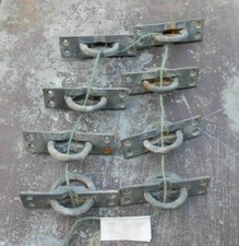 SET OF 8 VINTAGE CAST METAL MARINE /  BOAT SPARES 