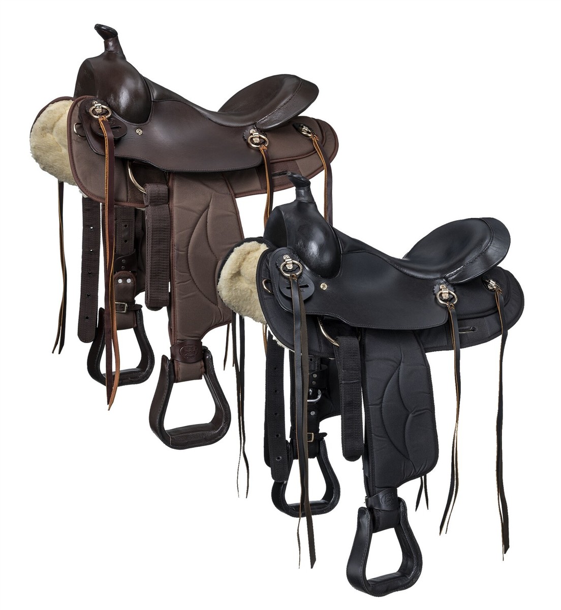 Gaited Horse Western Synthetic Trail Saddle Black or Brown 15
