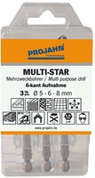 "Projahn MULTI-STAR Mehrzweckbohrer-Set 3Tlg Ø 5-8 Mm 1/4\" Aufnahme 6,3 Stein Bit"