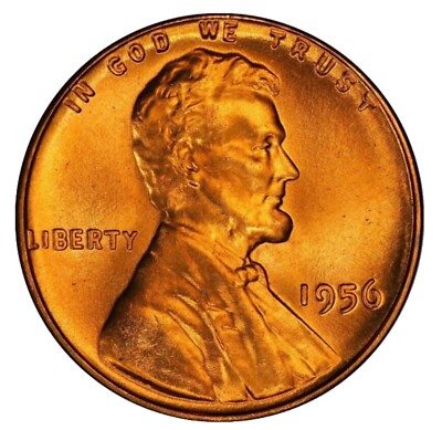 1956-P Lincoln Wheat Cent Choice Gem Red BU 1c Fast Shipping With Tracking